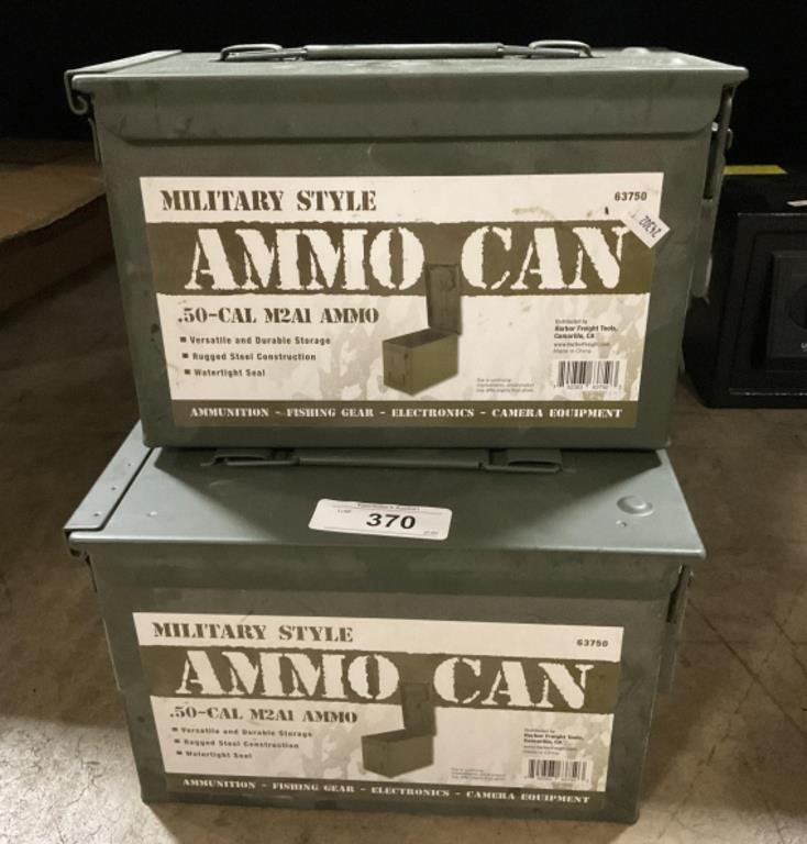 3 Military Style .50 Cal Ammo Cans.