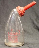 Vintage Lucas glass & plastic battery filler
