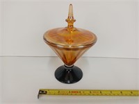 Vintage Carnival Glass Candy Dish