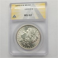 1898 O MORGAN SILVER DOLLAR MS62