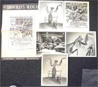 Five original "The Deadly Mantis" stills/publicity