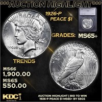***Auction Highlight*** 1926-p Peace Dollar 1 Grad