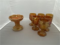 Pedestal Dish - 6 Goblets