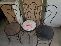 3 X'S BID METAL ICE CREAM CHAIRS