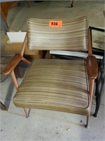 WOOD ARM CHAIR W ADJUSTABLE BACK REST, PADDED