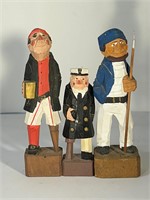 Carved Wooden Figures Hand Painted