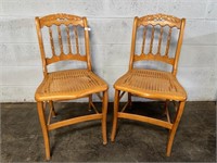 Pair of Antique Wicker chairs (see picture)