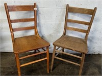 Antique Farmhouse 2-chair set:  Nice