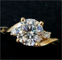 $5900 10K Lab Diamond (1.5Ct,Si.Ef) Natural Diamon