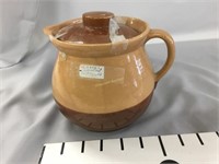 Cabin Art pottery pitcher with lid