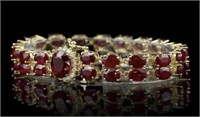AIGL $ 14,820 50 Ct Ruby .75 Ct Diamond Bracelet