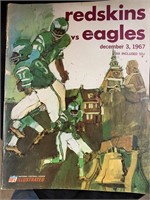 1967 NFL REDSKINS VS EAGLES GAME PROGRAM
