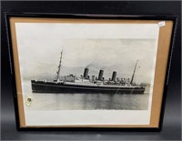 Matted and framed photo of CPSS Empress of Canada