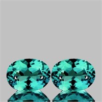 Natural Paraiba Green Blue Apatite Pair {Flawless-