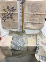(6) Colored Seed & Cement Sacks incl. Iowa
