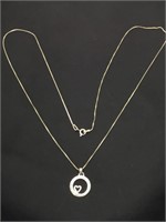 Sterling silver necklace with pendant