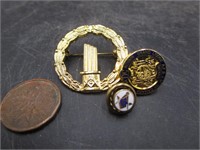 Three Masons Lodge Pins