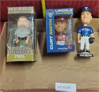 3 DIFFERENT BOBBLEHEAD COLLECTIBLES