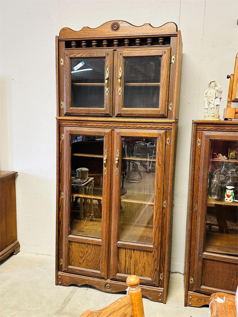 2 Piece Mid Century Display Hutch