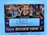 Nik Stauskas Threads Rookie View Auto