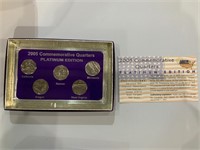 2005 commemorative quarters set platinum ed.