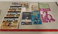 Vintage Comic Books / Baseball Cutouts / Ephemera