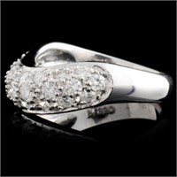 0.93ctw Diamond Platinum Ring