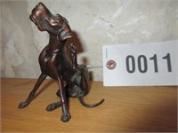 "Tickled"  minature bronze by artist Louise