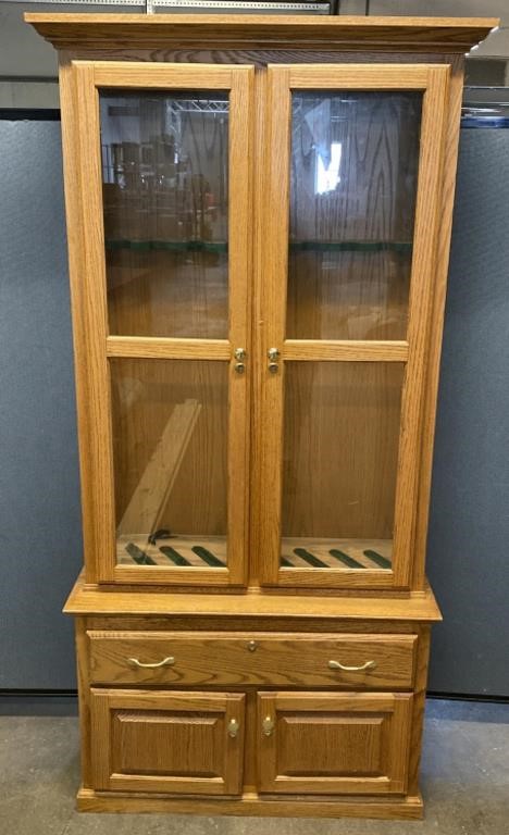 Glass Front Rifle 2 Pc. Cabinet 38"x14.5"x79.5"
