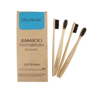 GlorySmile Bamboo Toothbrush 4 Pack Eco-Friendly