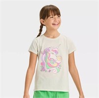 Girls' Short Sleeve 'Unicorn' Graphic