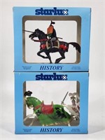 2) STARLUX KNIGHT ON HORSE FIGURES W/ BOX