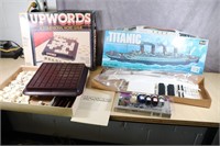 Revell Vintage Titanic Model Kit and Upwords Game