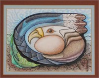 Jim Connally (1945-2021), "Eagle & Egg" Original