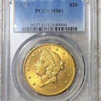 1900 $20 Gold Double Eagle PCGS - MS61