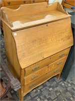 Antique Oak Slant Front Desk