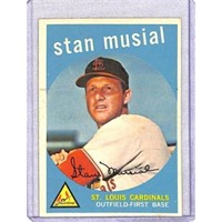 1959 Topps Stan Musial Surface Wax Stain