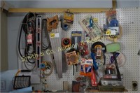 MISC. TOOLS, CONTENTS ON WALL
