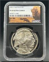 2001 P $1 Buffalo Silver Dollar NGC PF 69 Ultra Ca