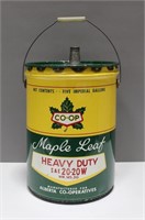 CO-OP MAPLE LEAF MOTOR OIL PAIL