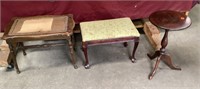 Vintage Benches & Small Table