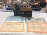 1920’s Stock Certificates and Books