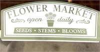 Flowers Market metal sign