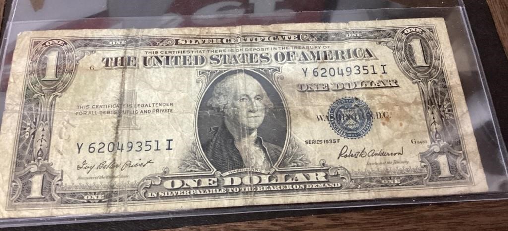 1935F $1 silver certificate