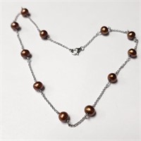 Silver Pearl 18" Necklace