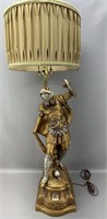 Vintage Trojan Spartan 38” lamp very unique