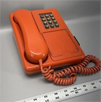Vintage orange desktop phone