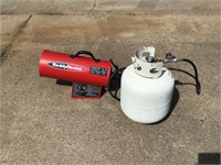 Reddy Heater and propane tank