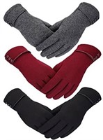3 Pair Womans Gloves
