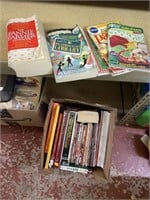 box of cookbooks and cooking magazines